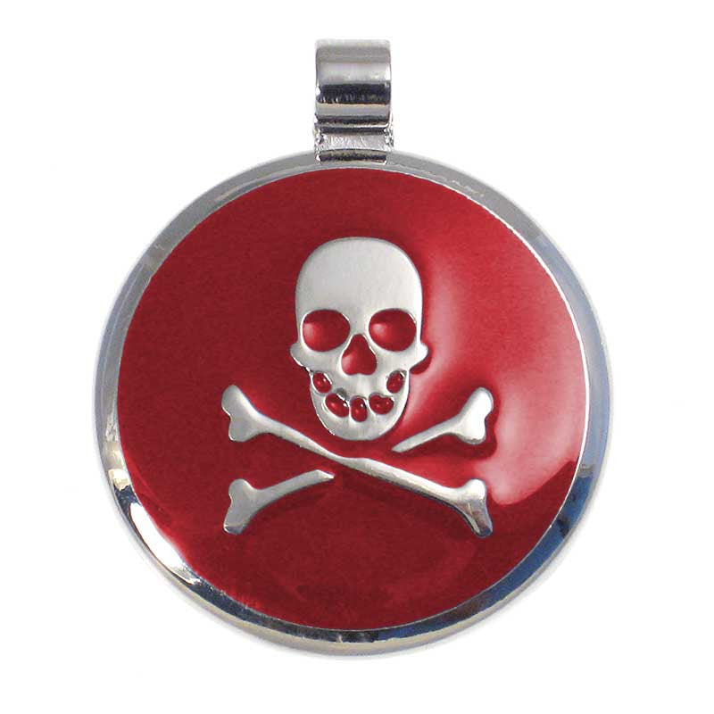 Skull and Crossbone Jewelry Tag, - Lucky Pet